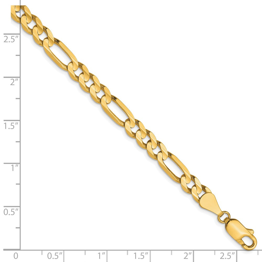 10K 5.25mm Concave Figaro Chain 8 inches