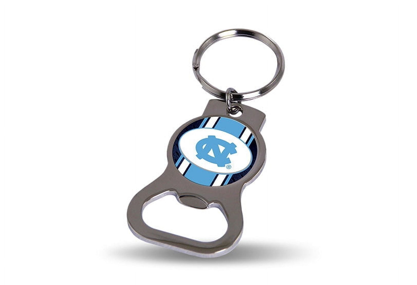 NCAA Univ. of North Carolina Silver-tone Bottle Opener Key Ring by Rico Industries QGC6435