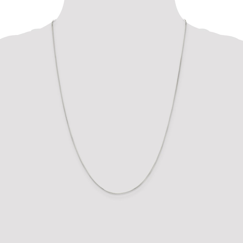 Sterling Silver .7mm Square Snake Chain 24 Inches