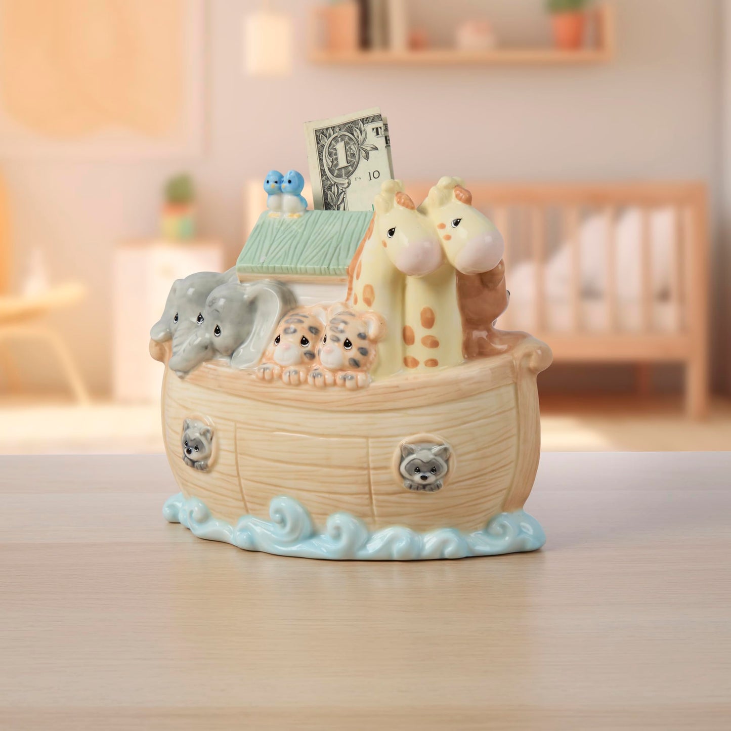 Precious Moments Porcelain Noahs Ark Bank