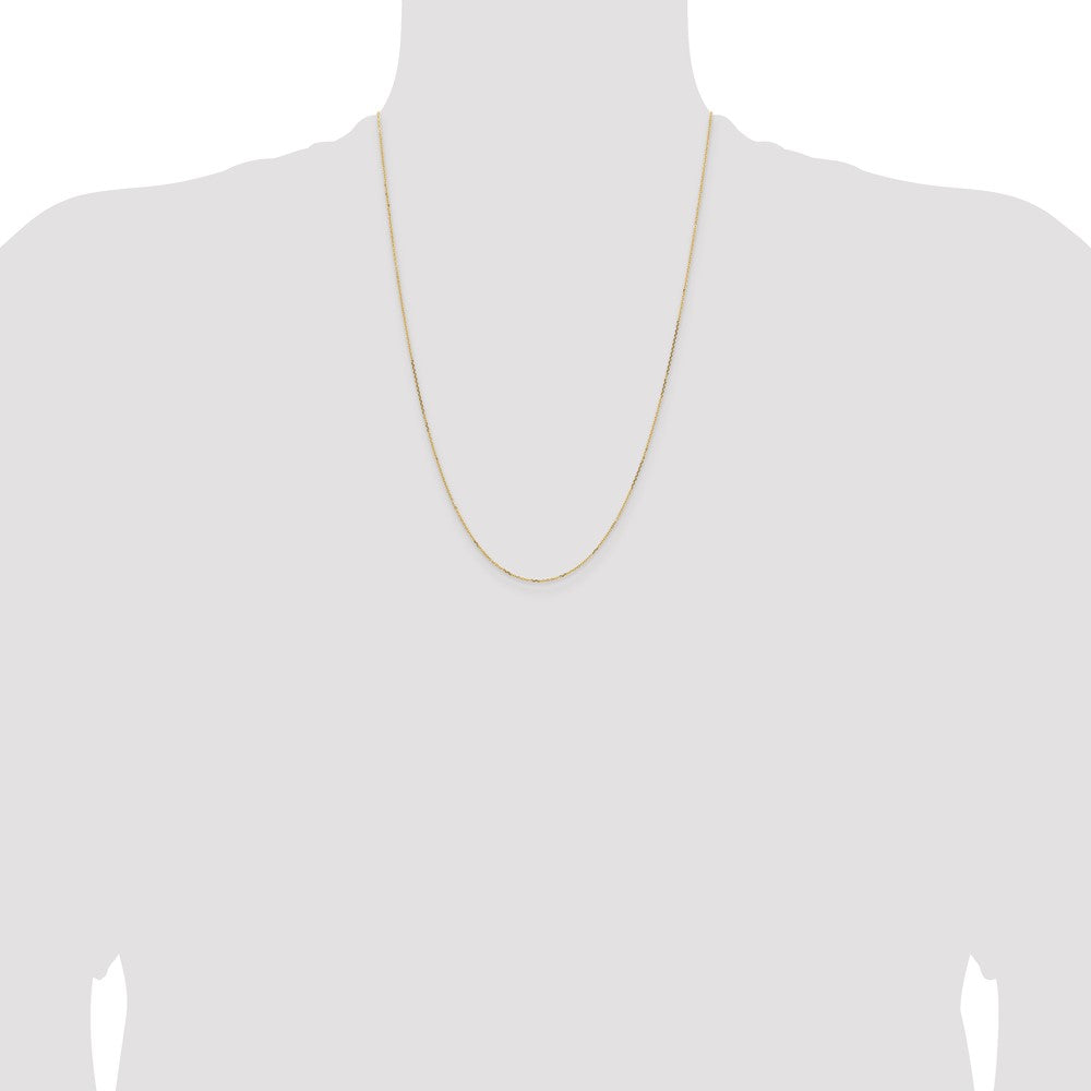 14K White Gold .85mm D/C Cable Chain