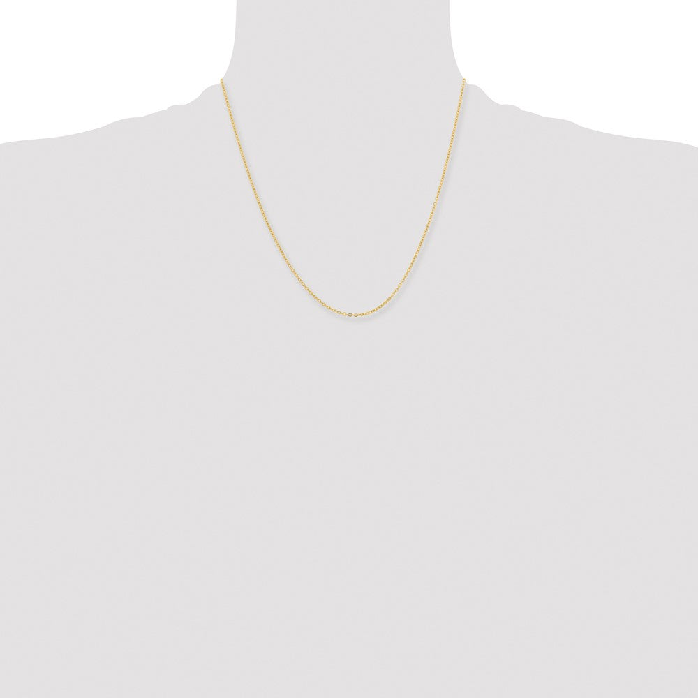 Yellow Rhodium over Brass 1.70mm Plated Rolo Chain