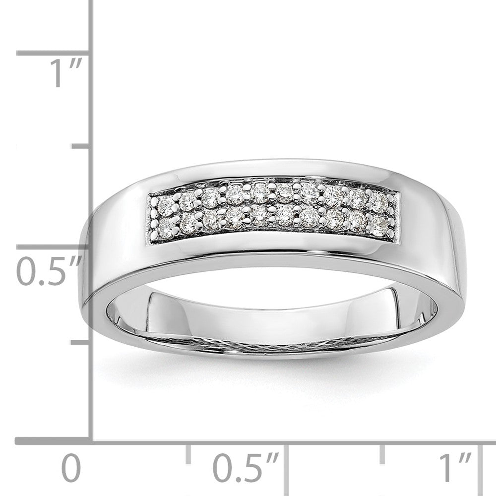 Sterling Silver Diamond Wedding Band