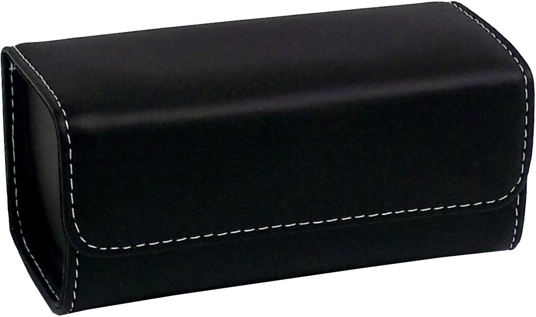 Bey-Berk International G525 Domino Set in Black Leather Case with Magnetic Closure