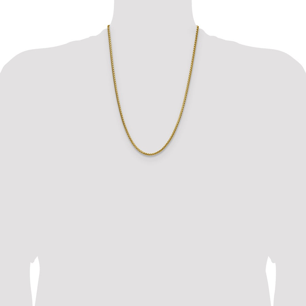 Chisel Stainless Steel Polished Yellow IP-plated 3mm 24 inch Flat Box Chain