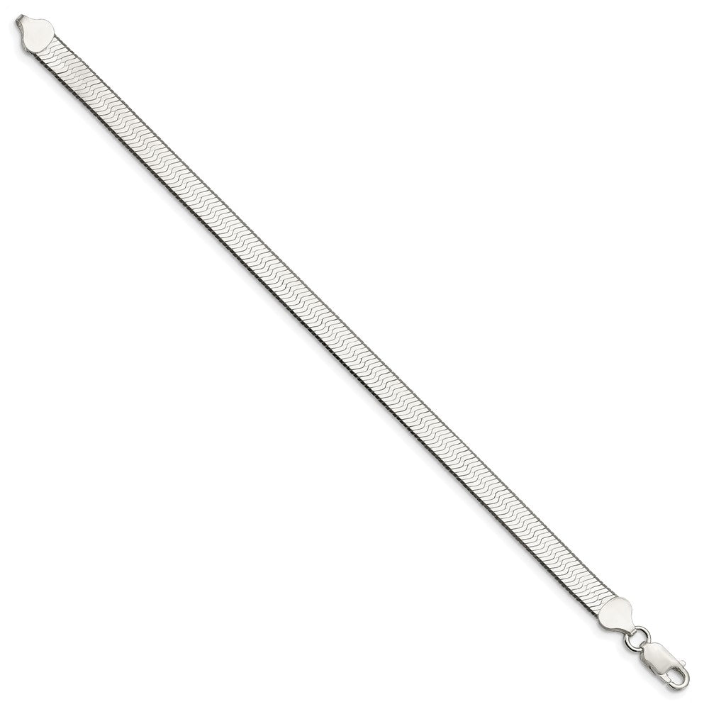 Sterling Silver 7.3mm Magic Herringbone Chain 8 inches
