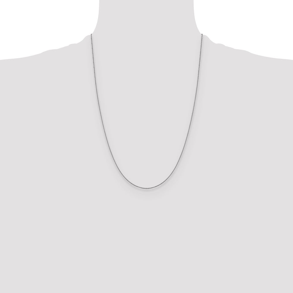 14K White Gold 1.0 mm D/C Cable Chain