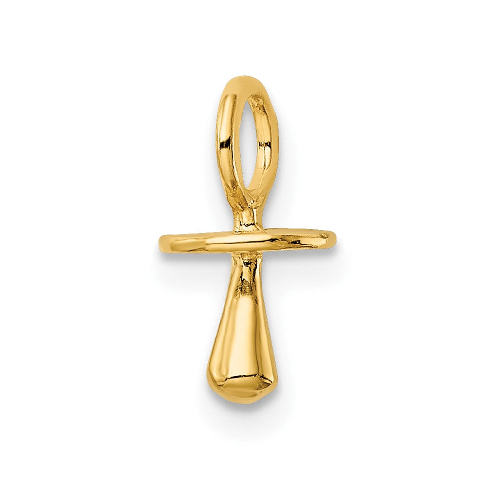 10K Gold Polished 3-D Pacifier Charm