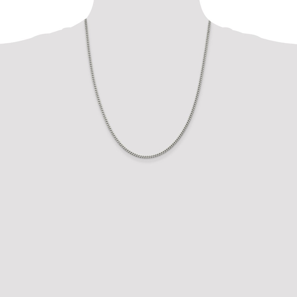 Sterling Silver 3mm Curb Chain 22 Inches