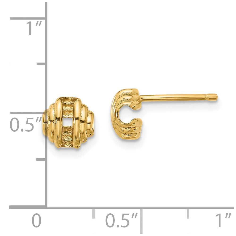 14K Polished Post Earrings