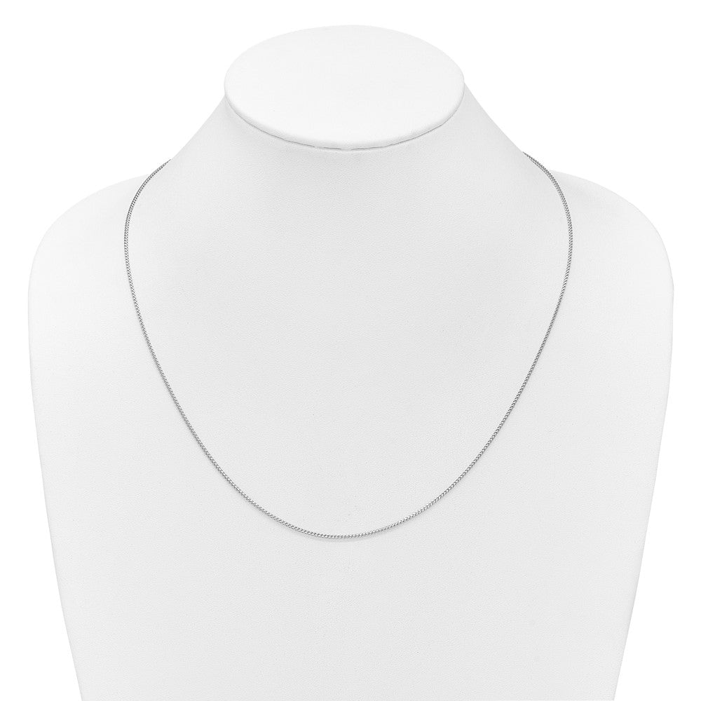 14K White Gold Adjustable 1.25mm Franco Chain