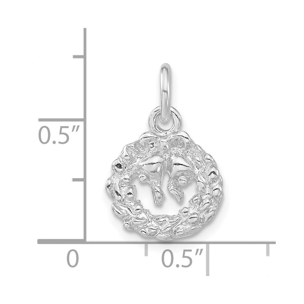Sterling Silver Wreath Charm