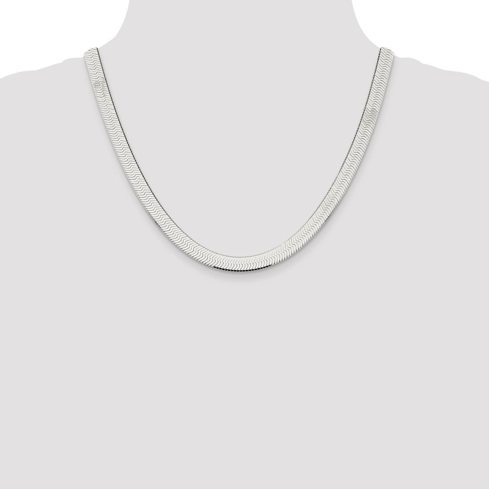 Sterling Silver 8mm Magic Herringbone Chain 20 Inches