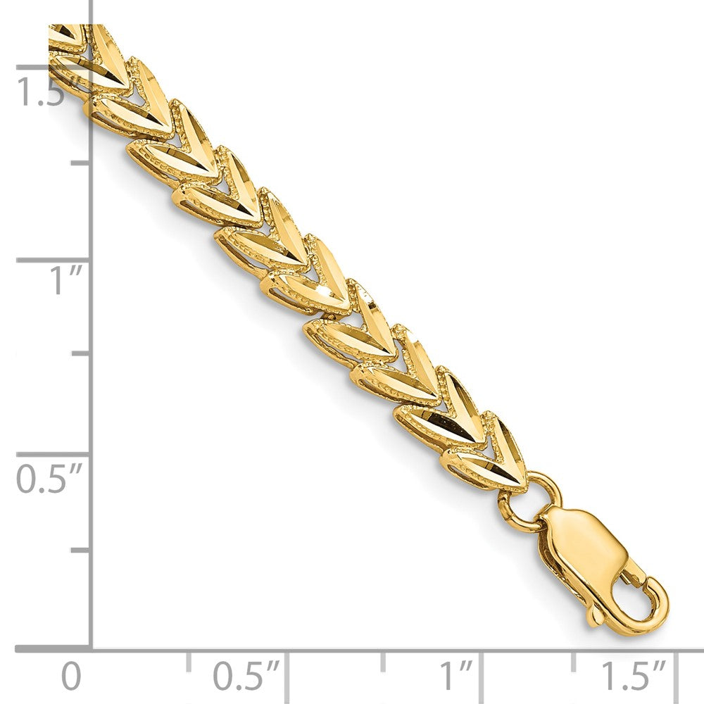 10K Diamond Cut Bracelet