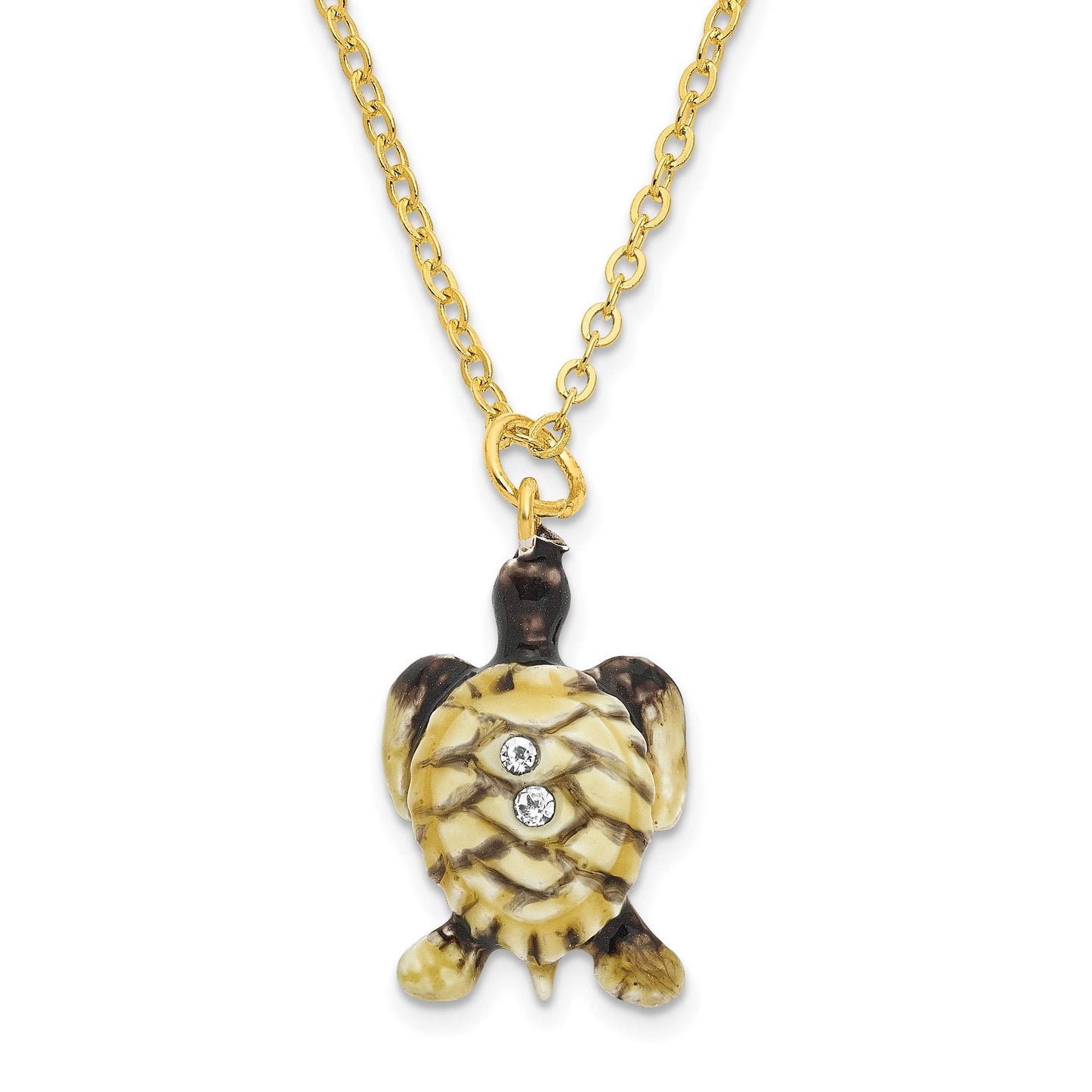 Pewter Yellow Sea Turtle Trinket Box