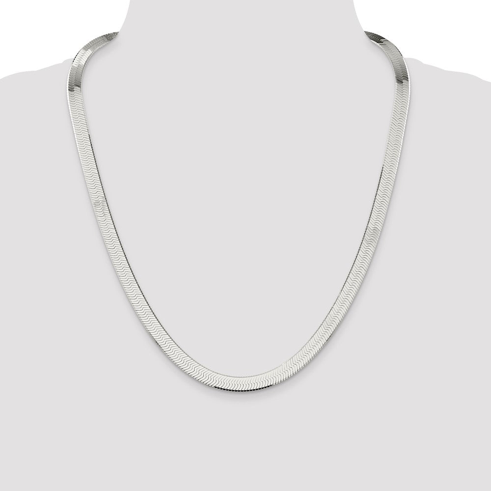 Sterling Silver 8mm Magic Herringbone Chain 24 Inches
