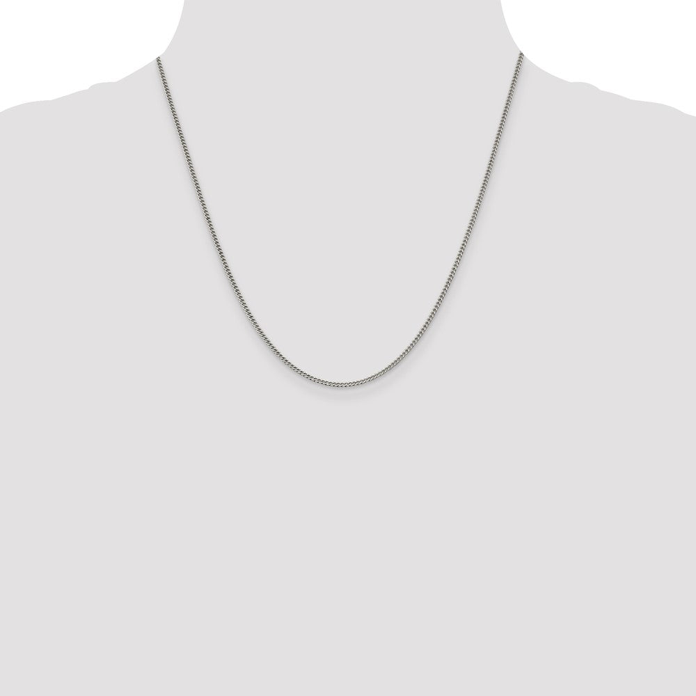 Sterling Silver 1.75mm Curb Chain 20 Inches