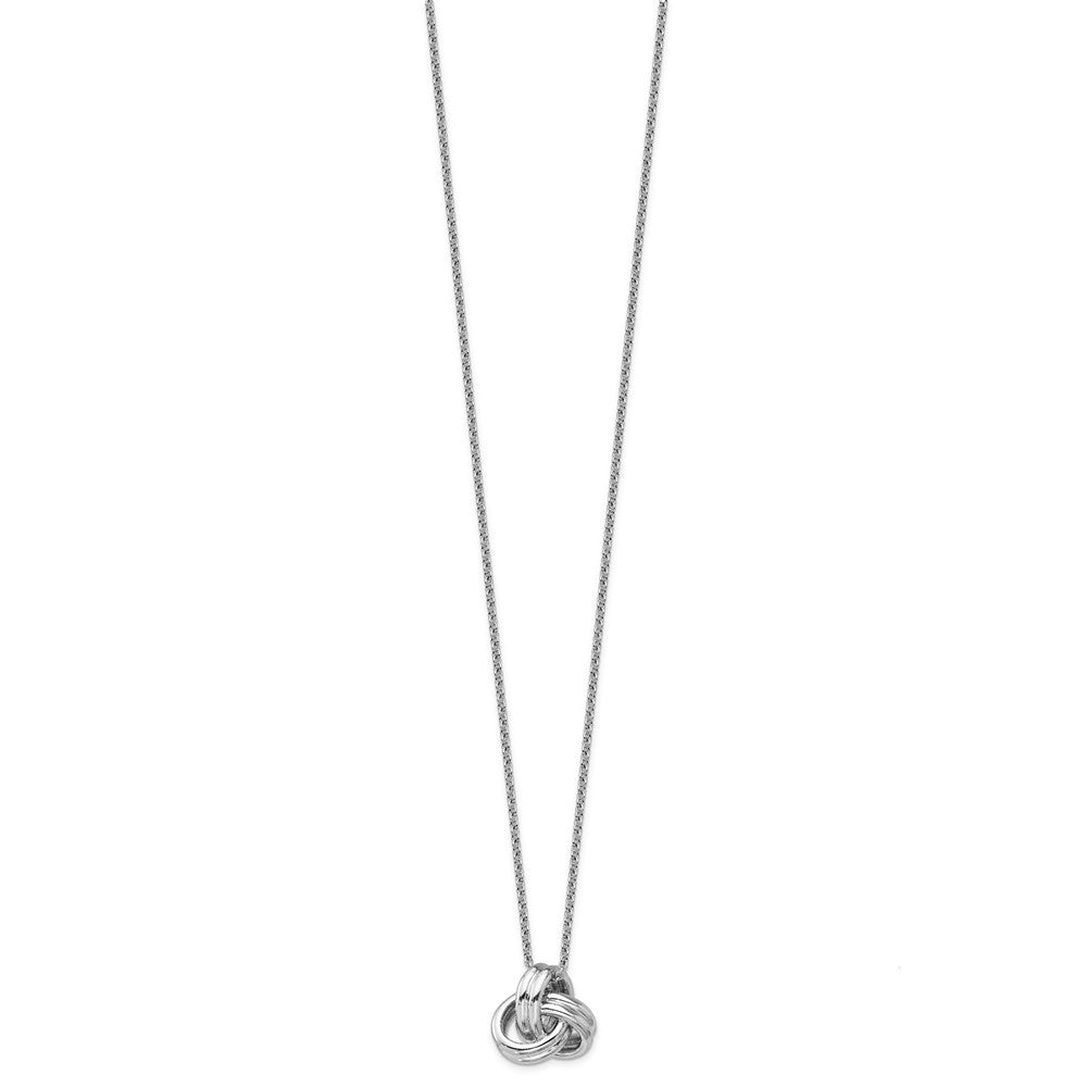 Sterling Silver Grande Luxe Love Knot Pendant Necklace
