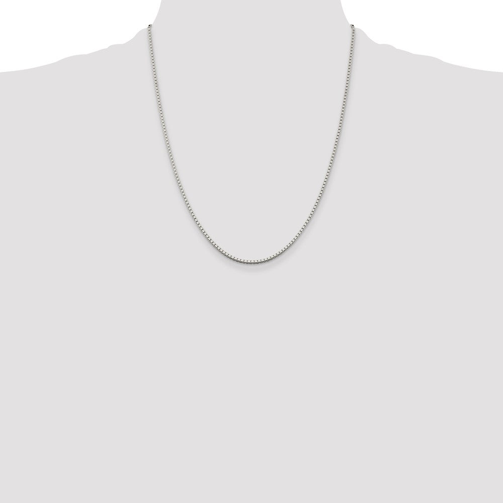 Sterling Silver 1.75mm Box Chain w/4in ext.