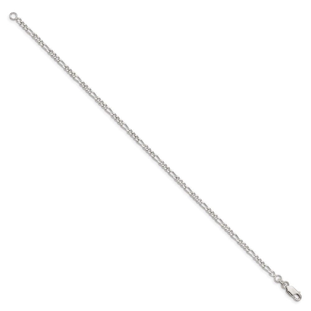 Sterling Silver 2.5mm Figaro Chain 8 inches
