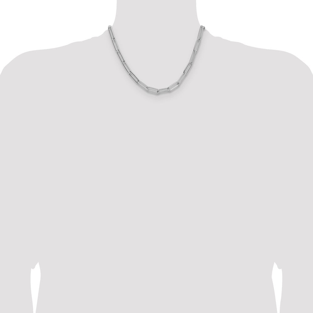 Sterling Silver Polished 6.5mm Paperclip Chain
