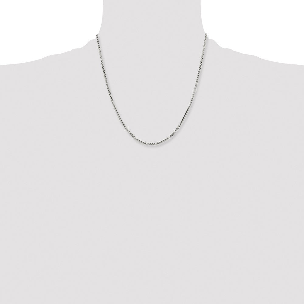 Stainless Steel Polished 2.5mm 20in Fancy Box Chain
