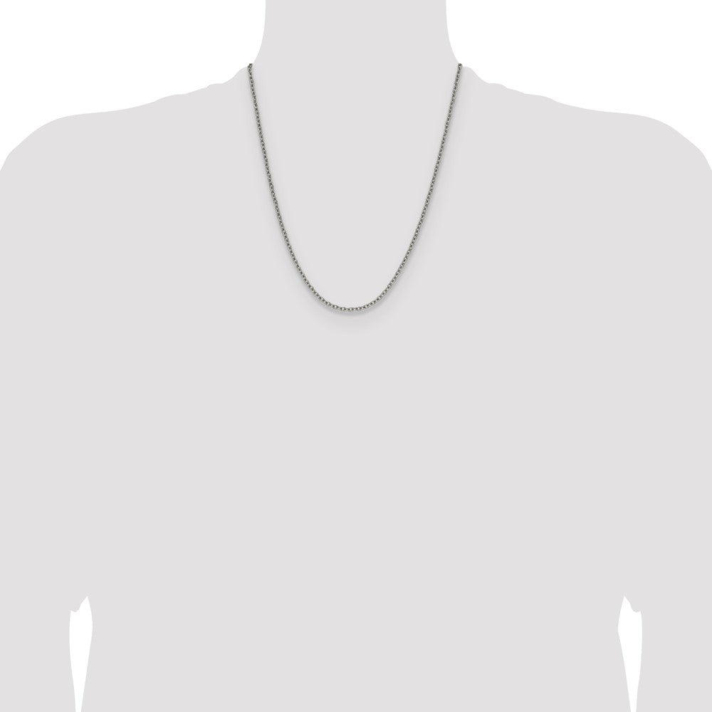 Chisel Stainless Steel Polished 3mm 22 inch Cable Chain