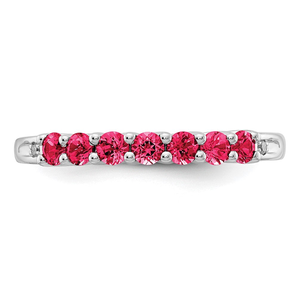 10k White Gold CR Ruby & Diamond Ring