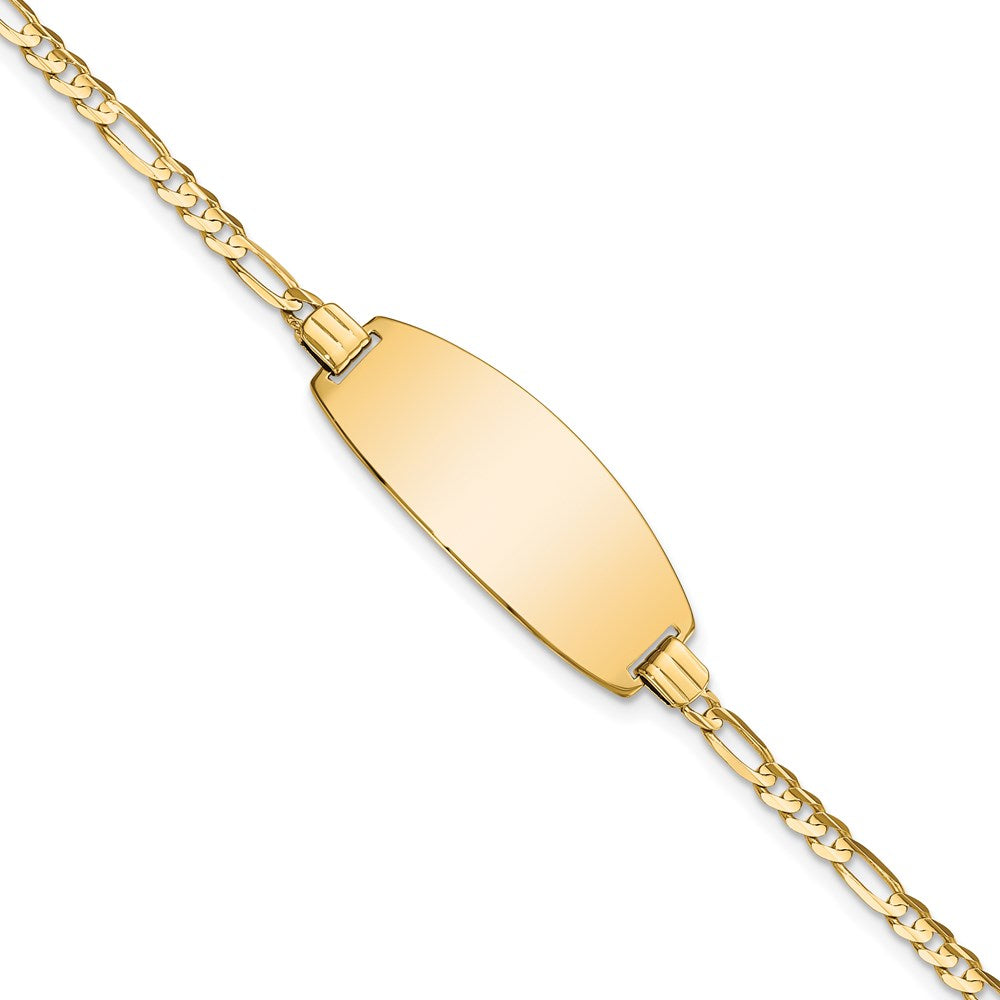 14ky Oval Figaro ID Bracelet 8 inches
