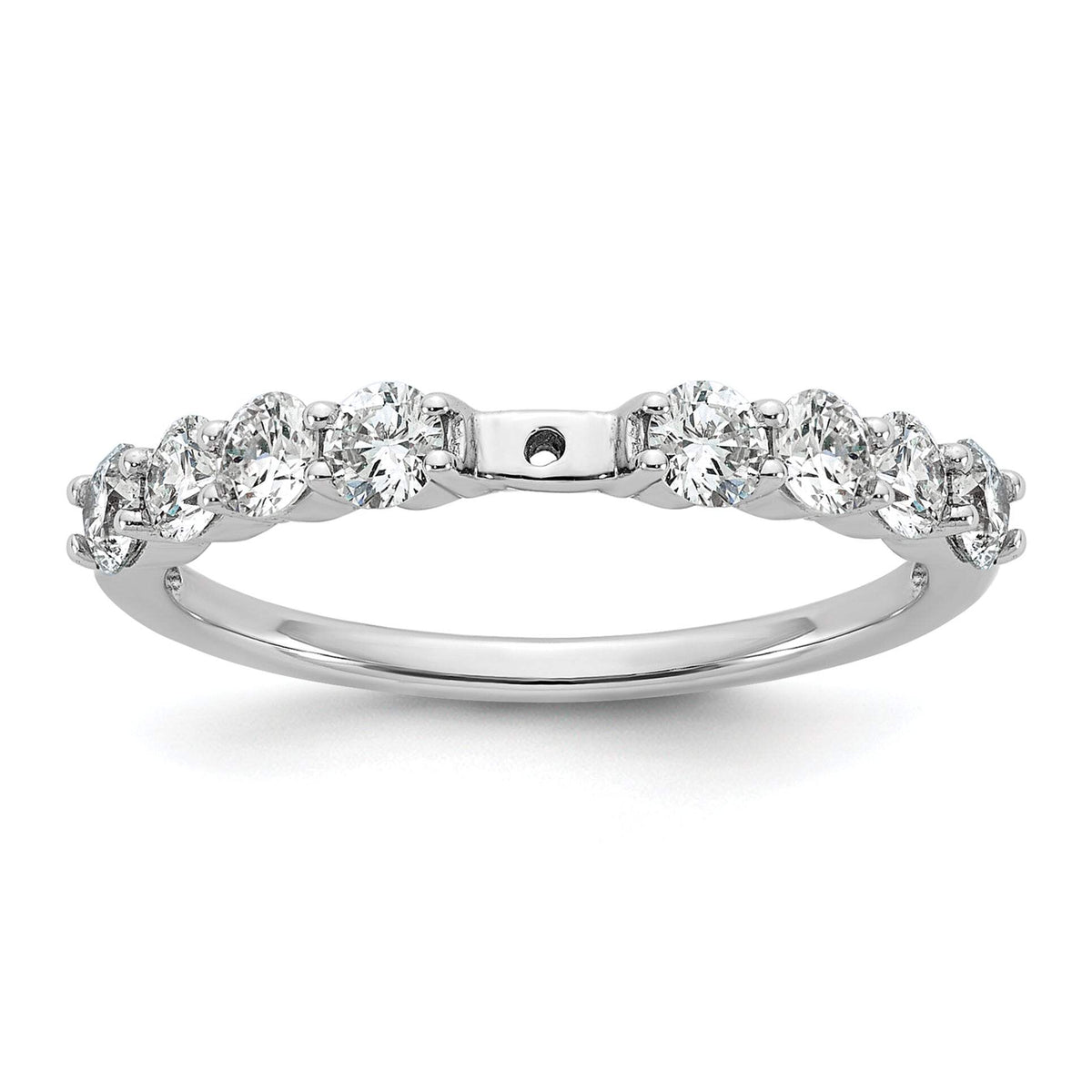 14k White Gold 3/4 carat Lab Grown Diamond VS/SI+ G+ Semi Mount Peg Set Engagement Ring