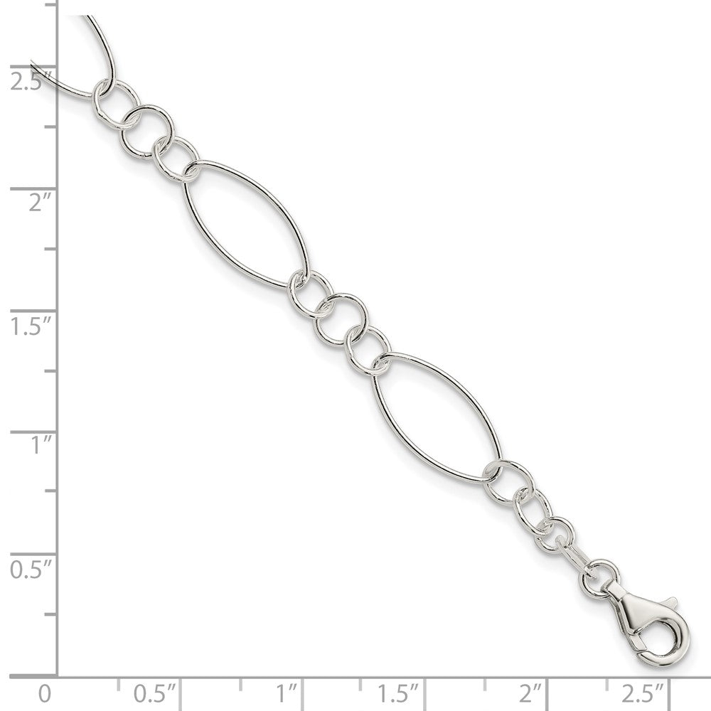 Sterling Silver Fancy Bracelet 7.5 inches