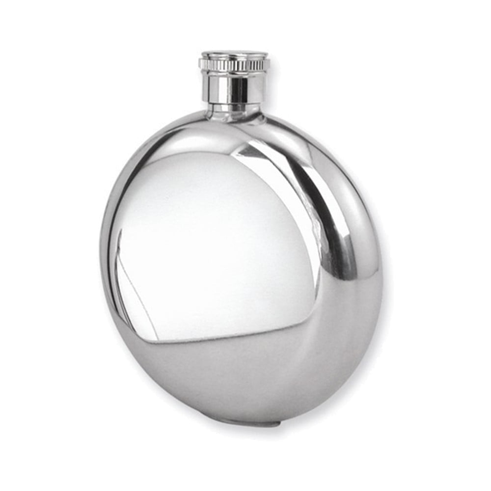Rebel Steel Stainless Steel Polished Round 5 ounce Flask with Funnel