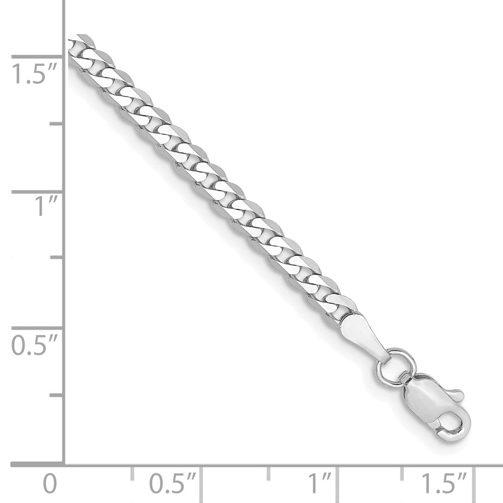 10k WG 2.9mm Flat Beveled Curb Chain
