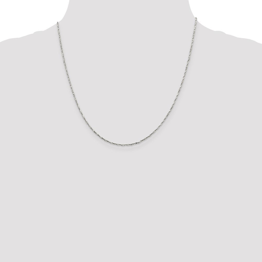 Sterling Silver 1.2mm Twisted Serpentine Chain 20 Inches
