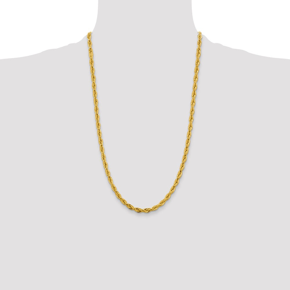 10k 4.75mm Semi-Solid Rope Chain