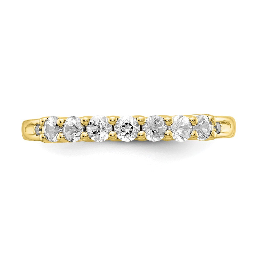 10k Yellow Gold White Topaz & Diamond Ring