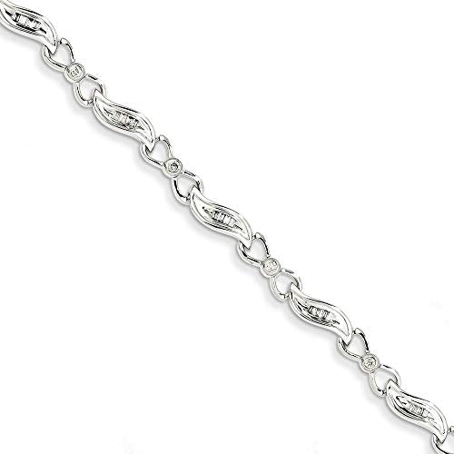 14k White Gold Diamond Fancy Bracelet