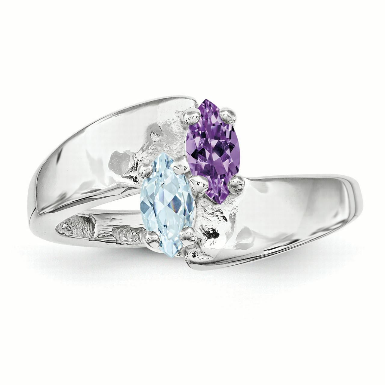 Sterling Silver Rhodium-plated Family Jewelry Mounting