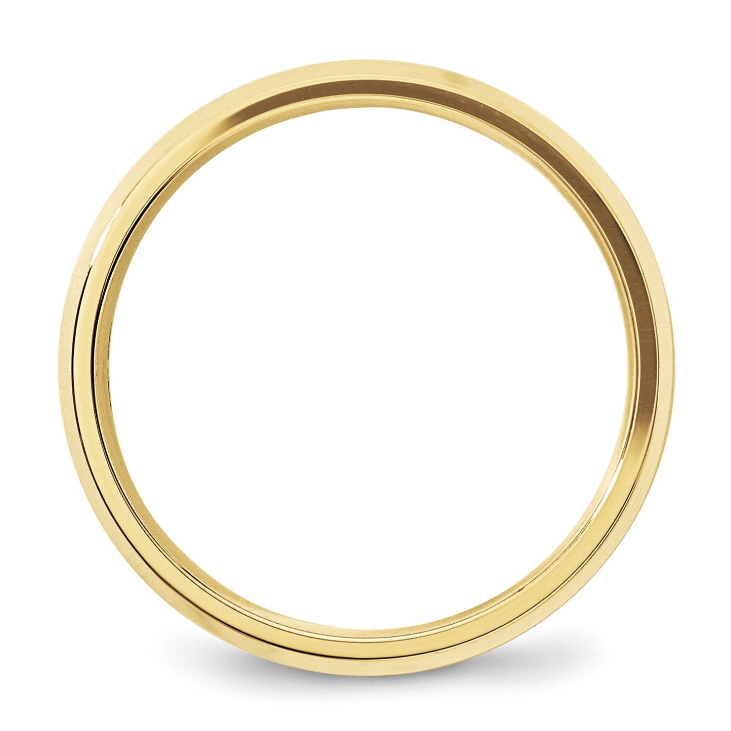 10k Yellow Gold 5mm Beveled Edge Comfort Fit Wedding Band Size 11