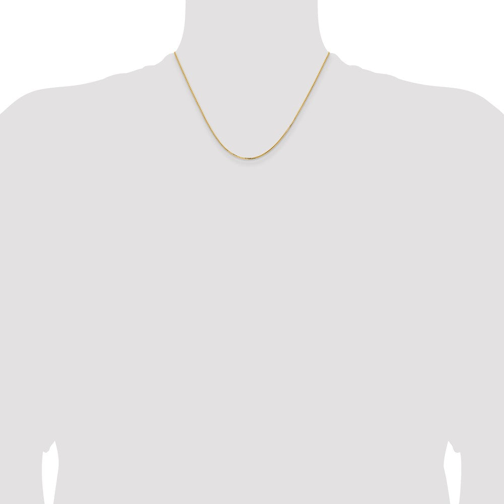 14K 1.2mm Concave Box Chain