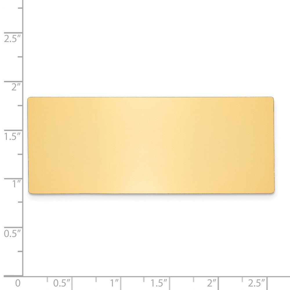 1 X 2 1/2 Polished Brass Plates-Set of 6