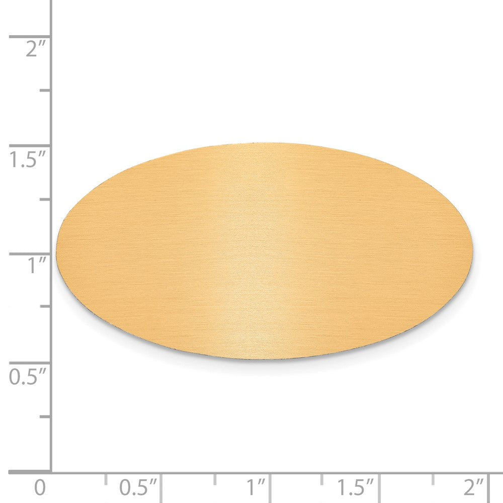 1 x 1 7/8 Oval Copper Aluminum Plates-Set of 6