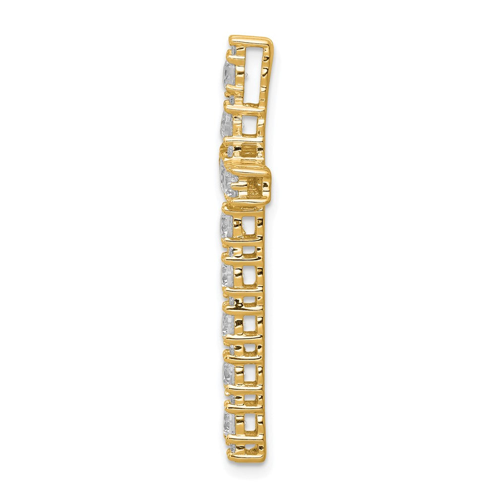 10k 1 carat Lab Grown Diamond VS/SI+ G+ Cross Chain Slide Pendant
