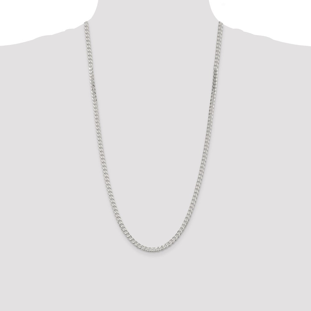 Sterling Silver 4.5mm Curb Chain 28 Inches