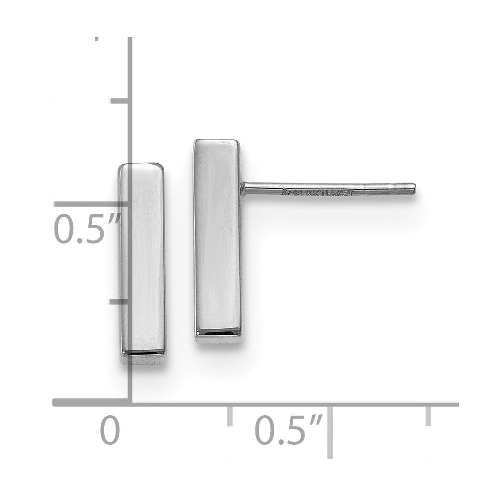 14K White Gold Polished Post Earrings