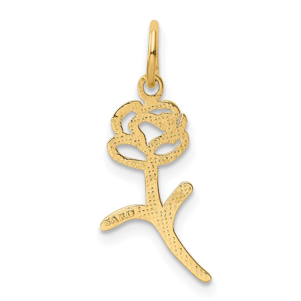 10k Rose Charm Yellow Gold