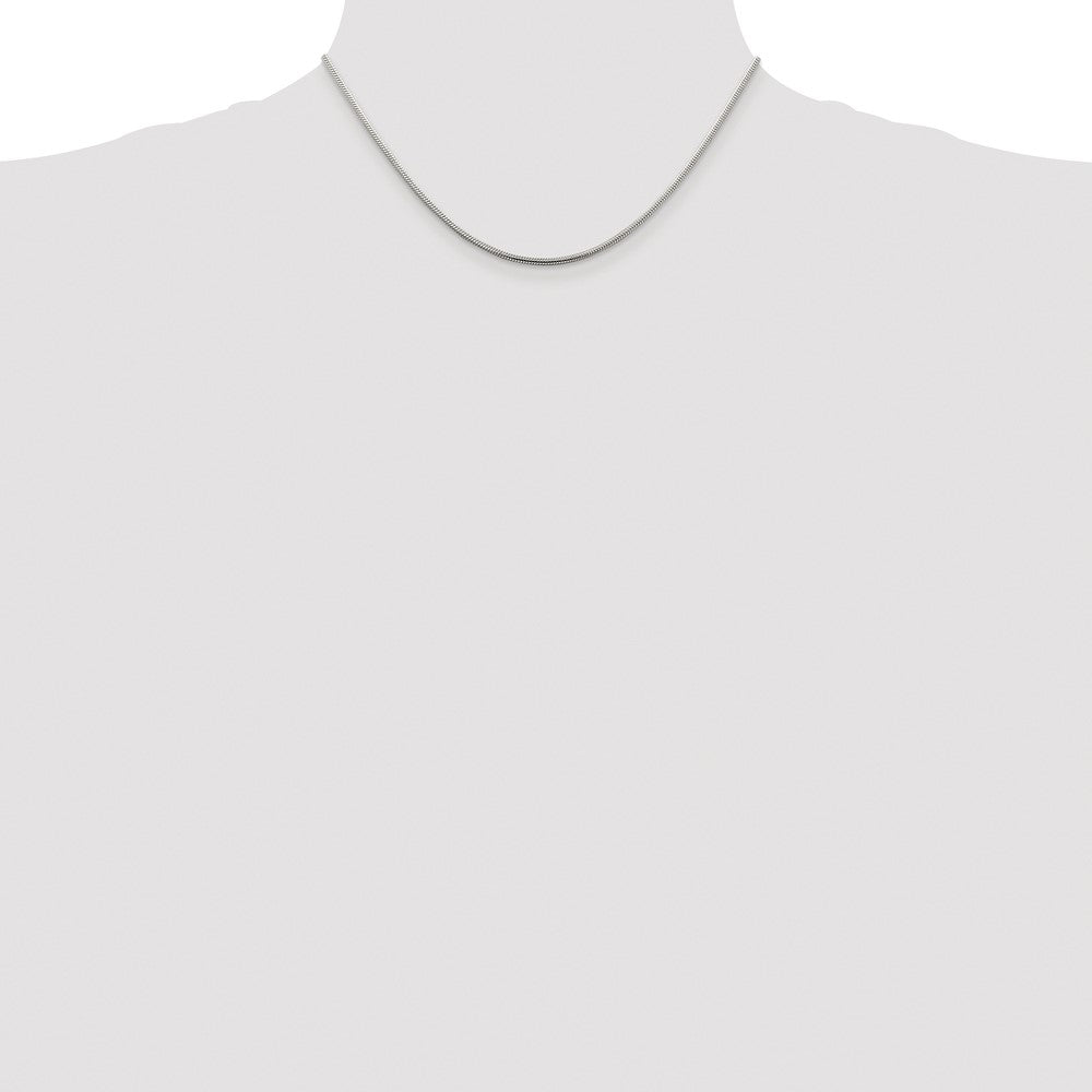 Sterling Silver Rhodium-plated 1.75mm Snake Chain