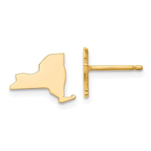 Sterling Silver/Gold-plated New York State Earrings