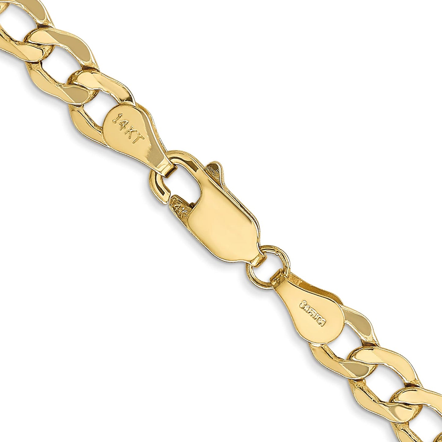 Primal Gold 14 Karat Yellow Gold 5.25mm Semi-solid Curb Chain