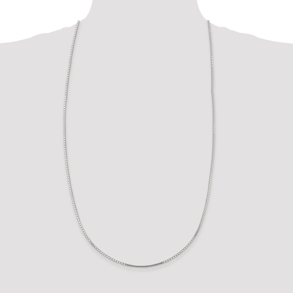 Sterling Silver 1.5mm Mirror Box Chain 30 Inches